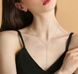 1.3 Carat Moissanite 925 Sterling Silver Drop Necklace