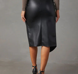 Twist Detail High Waist Skirt