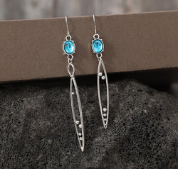 Alloy Rhinestone Asymmetric Earrings