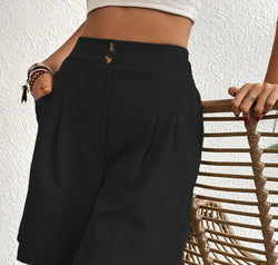 High Waist Shorts with Pockets