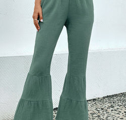 Long Flare Pants with Pocket