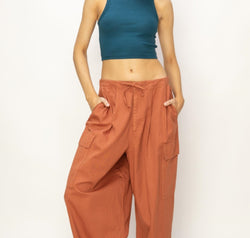 HYFVE Drawstring Cargo Wide Leg Pants