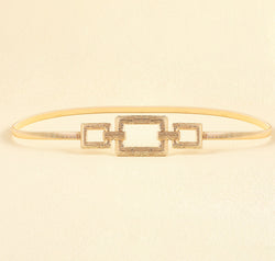 Square Shape Zinc Alloy Buckle Iron Belt