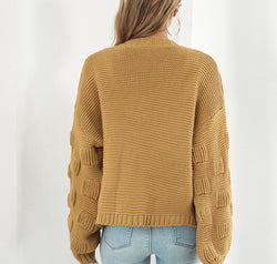 Open Front Ribbed Trim Cardigan
