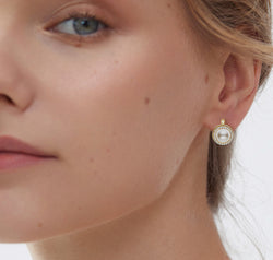 Moissanite Pearl 925 Sterling Silver Earrings