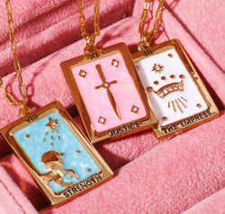 Tarot Card Pendant Copper Necklace