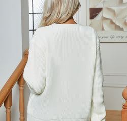 Button Up V-Neck Long Sleeve Cardigan