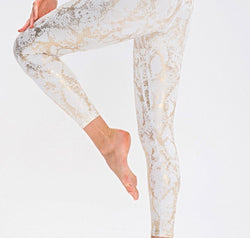 Animal Print Slim Fit Wide Waistband Long Sports Pants