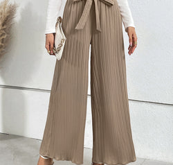 Tied Wide Leg Long Pants