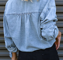 Tie Detail Denim Top