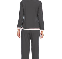 V-Neck Top and Pants Lounge Set