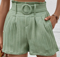 Belted Shorts with Pockets