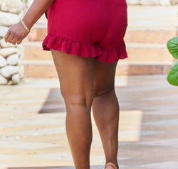 GeeGee Remember Me Plus Size Ruffled Hem Skort