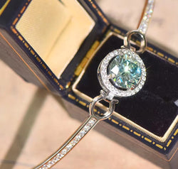 2 Carat Moissanite Platinum-Plated Bracelet