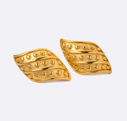 18K Gold-Plated Stainless Steel Stud Earrings