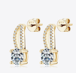 1 Carat Moissanite 925 Sterling Silver Earrings