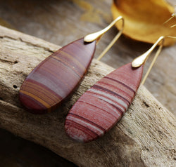 Natural Stone Waterdrop Shape Earrings