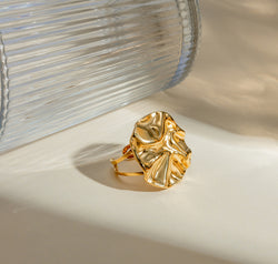 18K Gold-Plated Irregular Open Ring