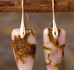 Natural Stone Geometric Shape Earrings