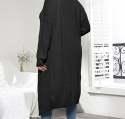 Plus Size Open Front Long Sleeve Cardigan