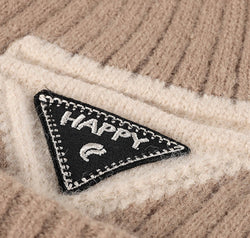HAPPY Contrast Beanie