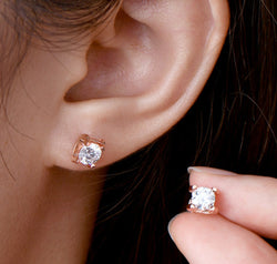 Moissanite 925 Sterling Silver Stud Earrings