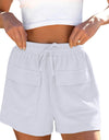 Drawstring High Waist Shorts with Pockets