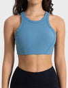 Wide Strap Cropped Sport Tank