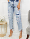 Kancan Kendra High Rise Distressed Straight Jeans