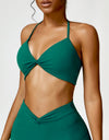 Twisted Halter Neck Active Bra