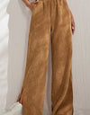 Slit Pocketed High Waist Wide Leg Pants