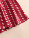 Striped Tie Belt Shorts