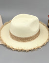 Raw Hem Raffia Hat