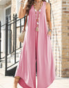 Lovelet Pocketed Scoop Neck Wide Leg Jumpsuit