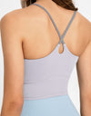 Crisscross Back Scoop Neck Sports Cami