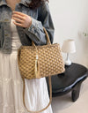 Braided Strap Paper Weave Shoulder Bag