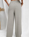 Drawstring Elastic Waist Pants with Pockets