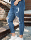 Plus Size Distressed Skinny Jeans