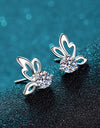 1 Carat Moissanite Butterfly Shape Earrings