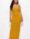 Scoop Neck Wide Strap Maxi Dress