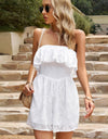 Devine Strapless Layered Smocked Romper