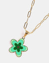 Flower Pendant Stainless Steel Necklace