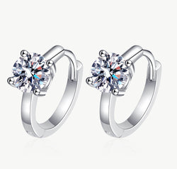 Moissanite Huggie Earrings