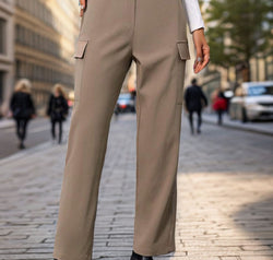 High Waist Straight Pants