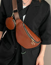 PU Leather Sling Bag with Small Purse