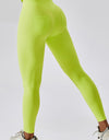 Wide Waistband Slim Fit Back Pocket Sports Leggings