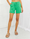 Blumin Apparel Too Good Full Size Ribbed Shorts in Green