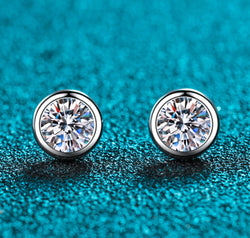 Moissanite Round-Shaped Stud Earrings