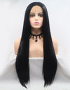 13*3" Lace Front Wigs Synthetic Long Straight 24" 130% Density