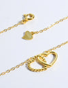 Heart Shape Spring Ring Closure Necklace